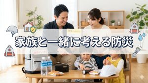 防災について家族と一緒に考えていく