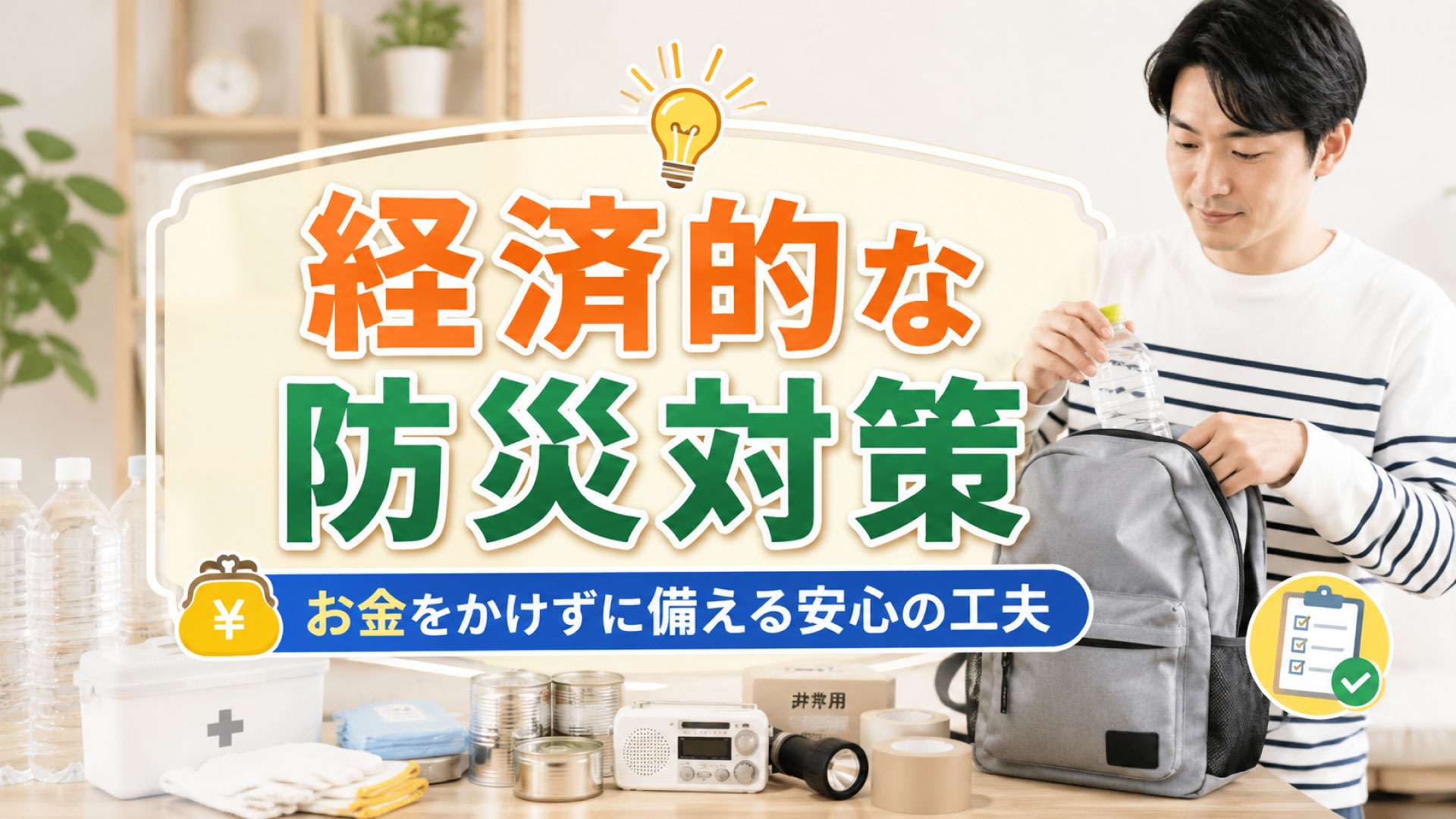 経済的な簡単にできる防災対策を知りたい