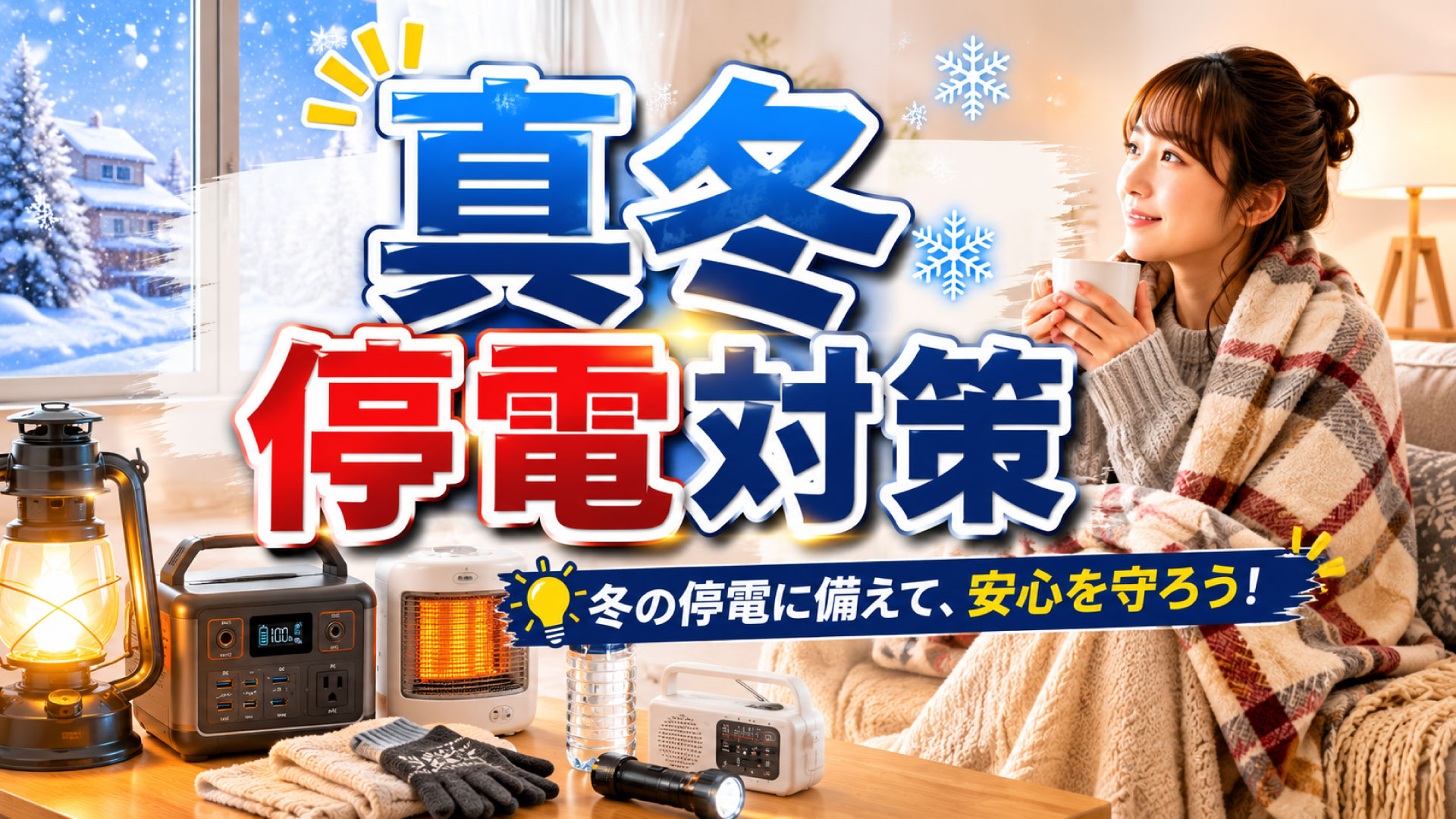 真冬の寒いときに停電になったらどうやって生き延びる？