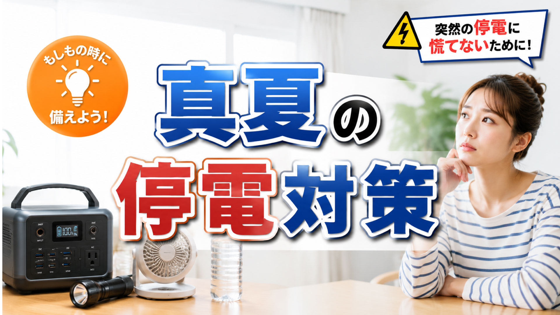 真夏の暑いときに停電してしまった時の対処