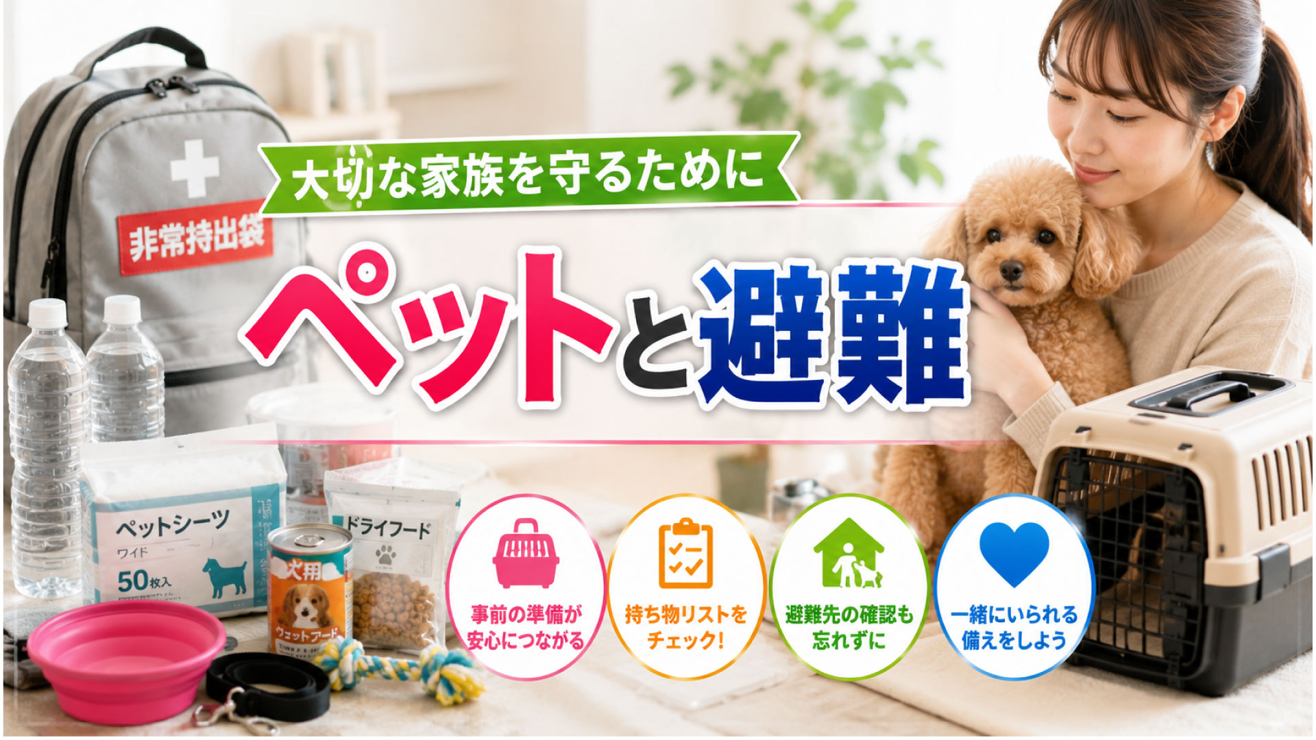 大事なペットと安全に災害避難する準備とは